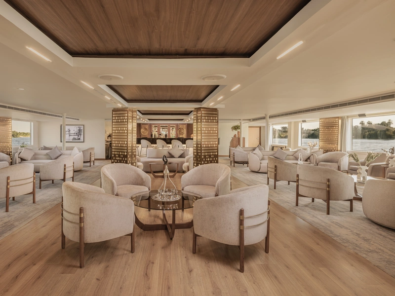 Lounge aboard the Sonesta Star Goddess Nile Cruise Nile cruise